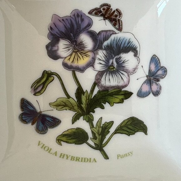 Portmeirion Botanic Garden Pansy 6.5" Square Bowl Cereal Soup Replacement Viola - Picture 4 of 13